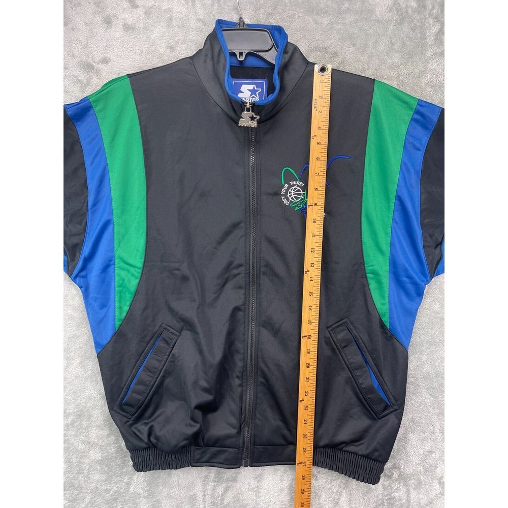 NWT Starter Men's Full Zip Jacket Size Large Short Sleeve Sprite NBA Warm Up VTG - Picture 3 of 10